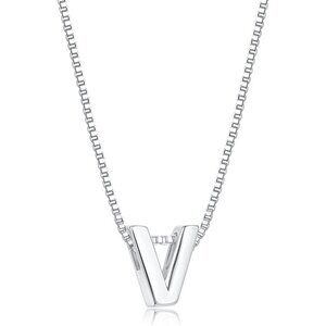 Timeless Silver-Plated Initial Necklace - Customizable Monogram Design for All